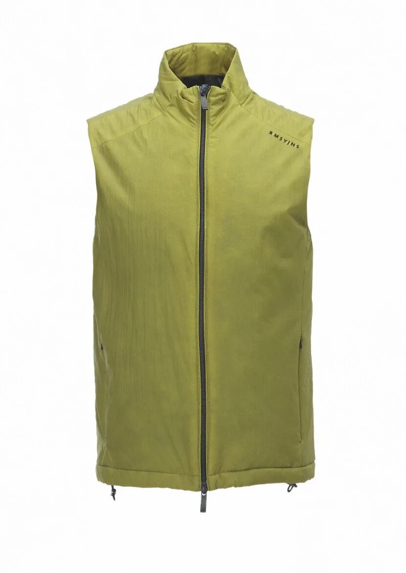 Yeşil Regular Fit Dik Yaka Casual Dokuma Spor Yelek - 7